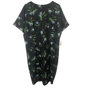 NWT Alexia Admor Womens Black Floral Print Jacqueline Midi‎ Dress Plus Size 2X